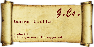 Gerner Csilla névjegykártya
